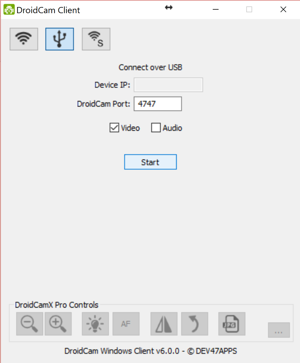 DroidCam Client USB